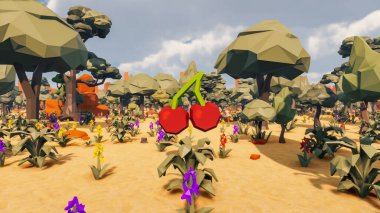 Landscape influence with communicate and campanies for wellness 3d render