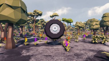 Landscape influence with communicate and campanies for wellness 3d render