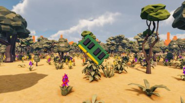 Landscape influence with communicate and campanies for wellness 3d render