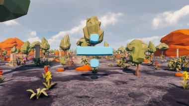 Landscape influence with communicate and campanies for wellness 3d render