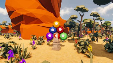 Landscape influence with communicate and campanies for wellness 3d render