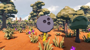 Landscape beautiful with insights and signs for field 3d render