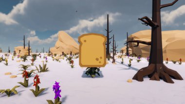 Landscape beautiful with insights and signs for field 3d render