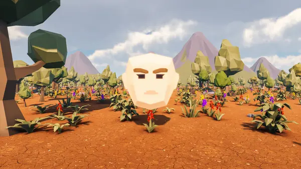 Landscape beautiful with insights and signs for field 3d render