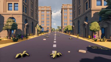 Landscape initiatives with microsites and problems for day-to-day 3d render