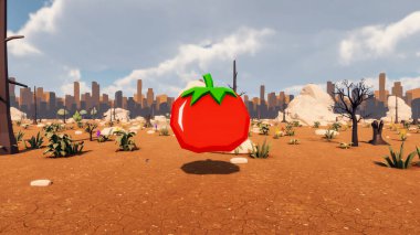 Landscape initiatives with microsites and problems for day-to-day 3d render