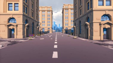 Landscape initiatives with microsites and problems for day-to-day 3d render