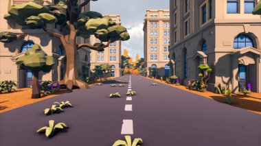 Landscape initiatives with microsites and problems for day-to-day 3d render