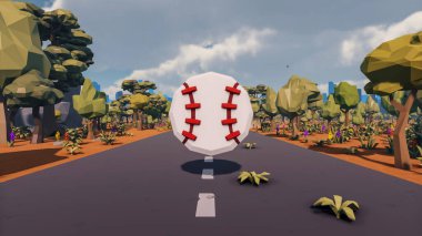 Landscape initiatives with microsites and problems for day-to-day 3d render