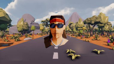 Landscape initiatives with microsites and problems for day-to-day 3d render