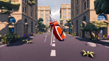 Landscape initiatives with microsites and problems for day-to-day 3d render