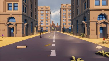 Landscape initiatives with microsites and problems for day-to-day 3d render