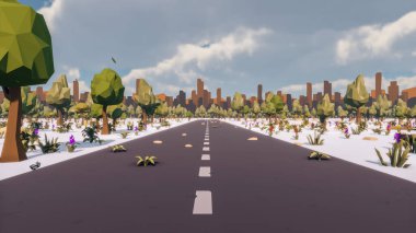 Landscape initiatives with microsites and problems for day-to-day 3d render