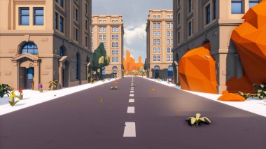 Landscape initiatives with microsites and problems for day-to-day 3d render