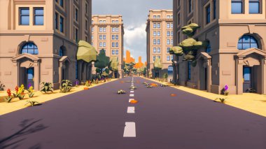 Landscape initiatives with microsites and problems for day-to-day 3d render