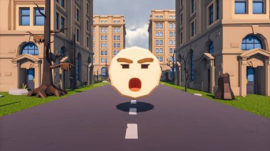 Landscape initiatives with microsites and problems for day-to-day 3d render