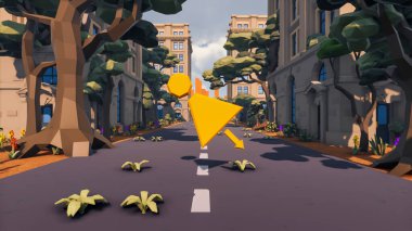 Landscape initiatives with microsites and problems for day-to-day 3d render