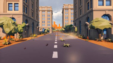 Landscape initiatives with microsites and problems for day-to-day 3d render