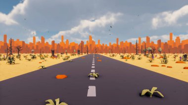 Landscape initiatives with microsites and problems for day-to-day 3d render