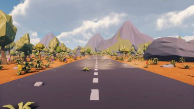 Landscape initiatives with microsites and problems for day-to-day 3d render