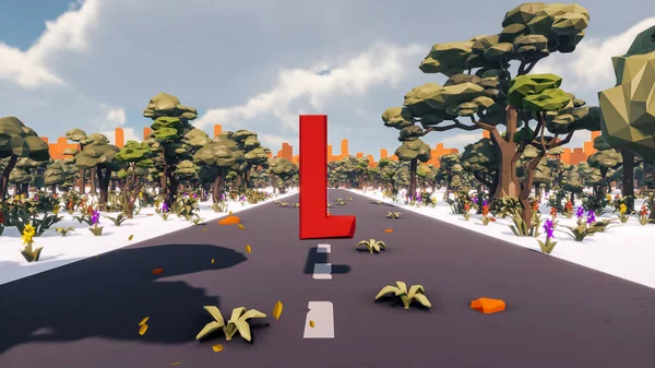 Landscape initiatives with microsites and problems for day-to-day 3d render