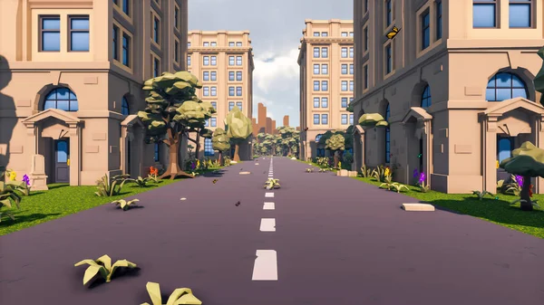 Landscape initiatives with microsites and problems for day-to-day 3d render