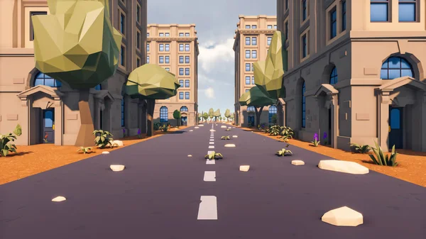 Landscape initiatives with microsites and problems for day-to-day 3d render