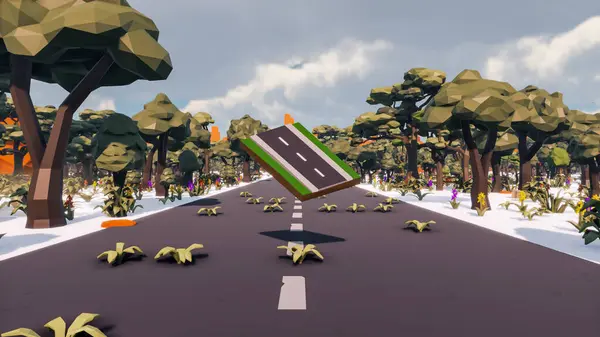 Landscape initiatives with microsites and problems for day-to-day 3d render