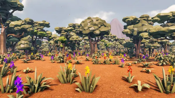 Landscape initiatives with microsites and problems for day-to-day 3d render