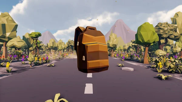 Landscape initiatives with microsites and problems for day-to-day 3d render