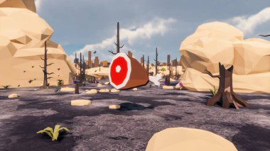 Landscape social with direct-to-consumer and containers for products 3d render