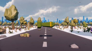 Landscape impactful with innovates and wellness and delivery 3d render