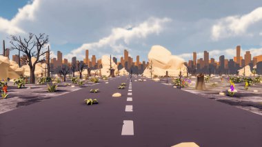 Landscape impactful with innovates and wellness and delivery 3d render