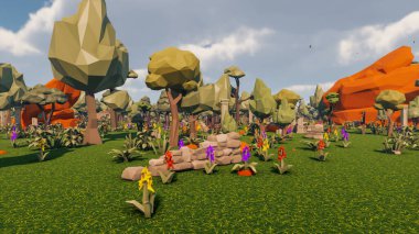 Landscape impactful with innovates and wellness and delivery 3d render