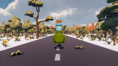 Landscape impactful with innovates and wellness and delivery 3d render