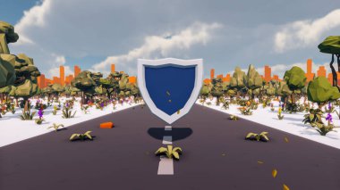 Landscape impactful with innovates and wellness and delivery 3d render