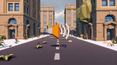 Landscape impactful with innovates and wellness and delivery 3d render