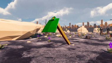 Landscape impactful with innovates and wellness and delivery 3d render