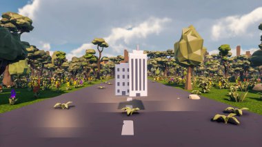 Landscape impactful with innovates and wellness and delivery 3d render