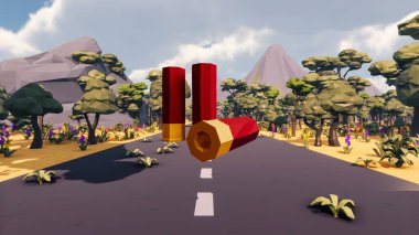 Landscape impactful with innovates and wellness and delivery 3d render