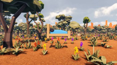 Landscape impactful with innovates and wellness and delivery 3d render