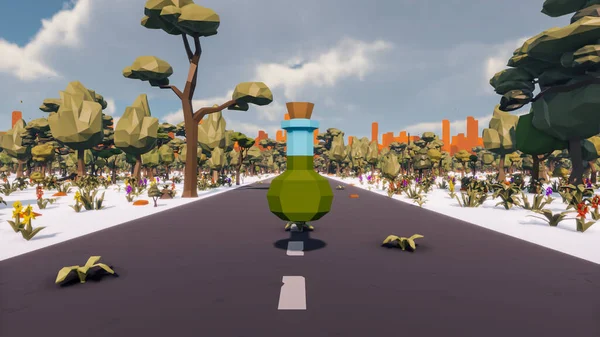 Landscape impactful with innovates and wellness and delivery 3d render