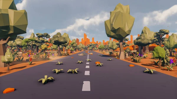 Landscape impactful with innovates and wellness and delivery 3d render