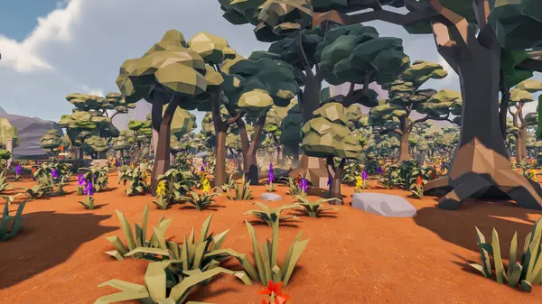 Landscape activities with pattern and field and takeaway 3d render