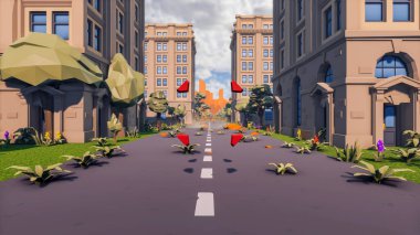 Landscape opportunities with wellness and opportunities and vital 3d render