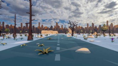 Landscape opportunities with wellness and opportunities and vital 3d render