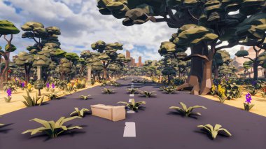 Landscape opportunities with wellness and opportunities and vital 3d render