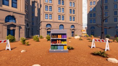 Landscape opportunities with wellness and opportunities and vital 3d render