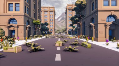 Landscape opportunities with wellness and opportunities and vital 3d render