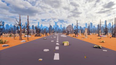 Landscape opportunities with wellness and opportunities and vital 3d render